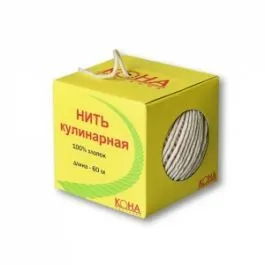 Нитка  ХБ 900 текс кулинарная по 60 м в коробе