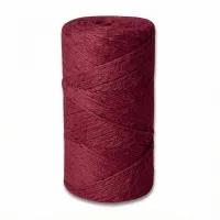 Пряжа джутовая 16,0 lbs/2ply в боб. по 0,5 кг бордовая